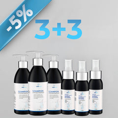 Pakiet Medihair© na 3 miesiące: 3 szampony +3 serum (6 produktów)