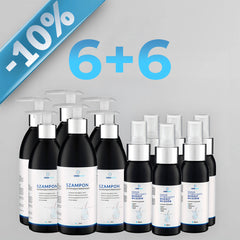 Pakiet MediHair© na 6 miesięcy – Szampon + Serum (12 produktów)